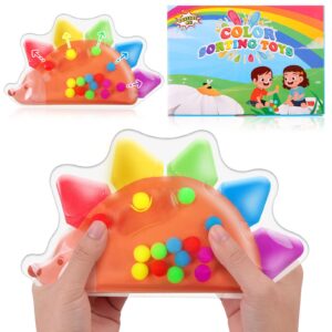 Ainiv Farbsortierspielzeug, sensorisches Spielzeug für Kleinkinder, farblich passendes Lernspielzeug für Autismus und Feinmotorik, Montessori-Mathematik-Spiele für Kinder, Jungen, Mädchen, Alter 3–6